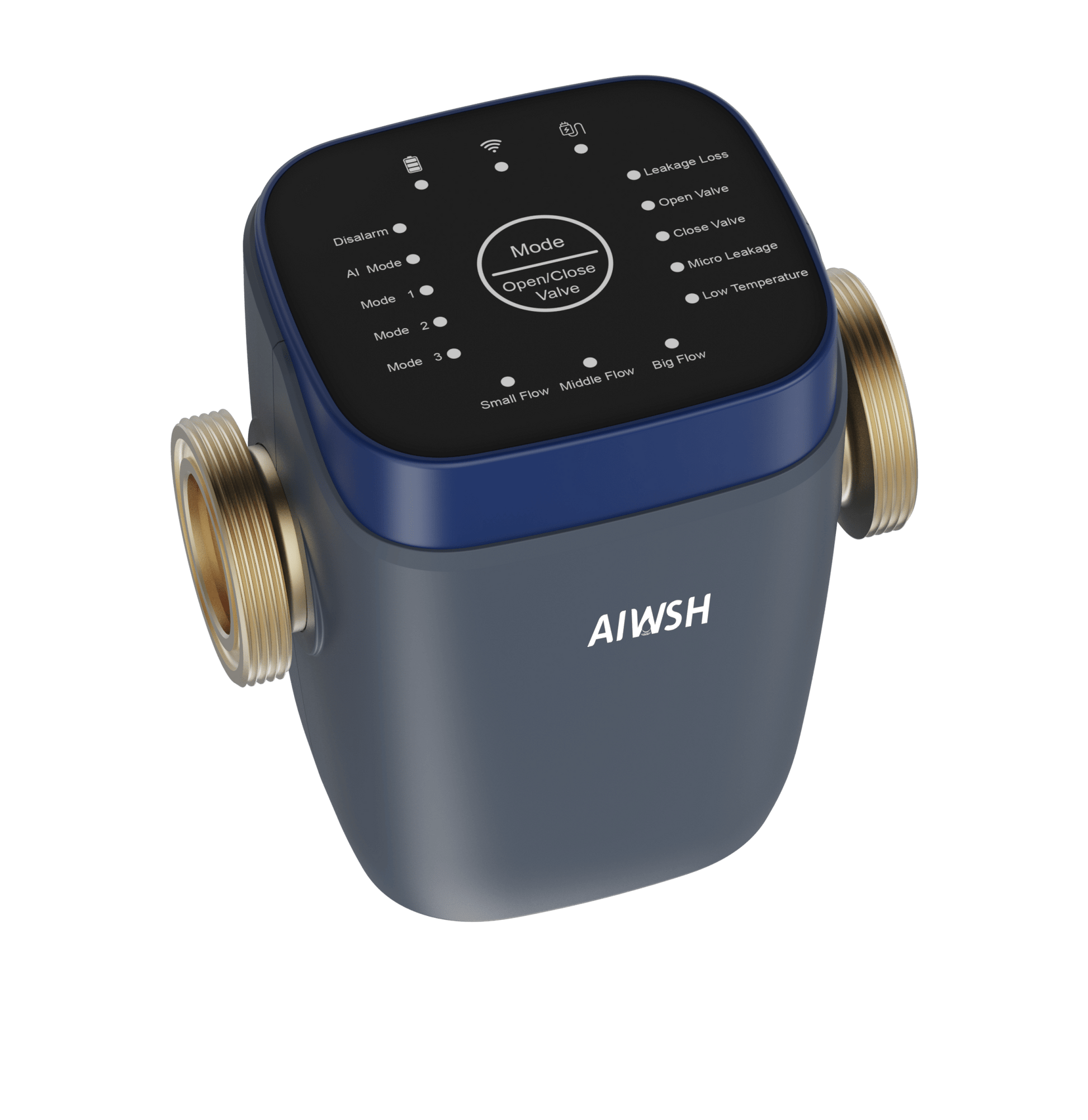 AIWSH AWS - L10 Smart Single - Unit Water Leak Protector - Ultrasonic Flow Monitoring, WiFi & 433MHz Wireless Control Smart Home - AIWSH