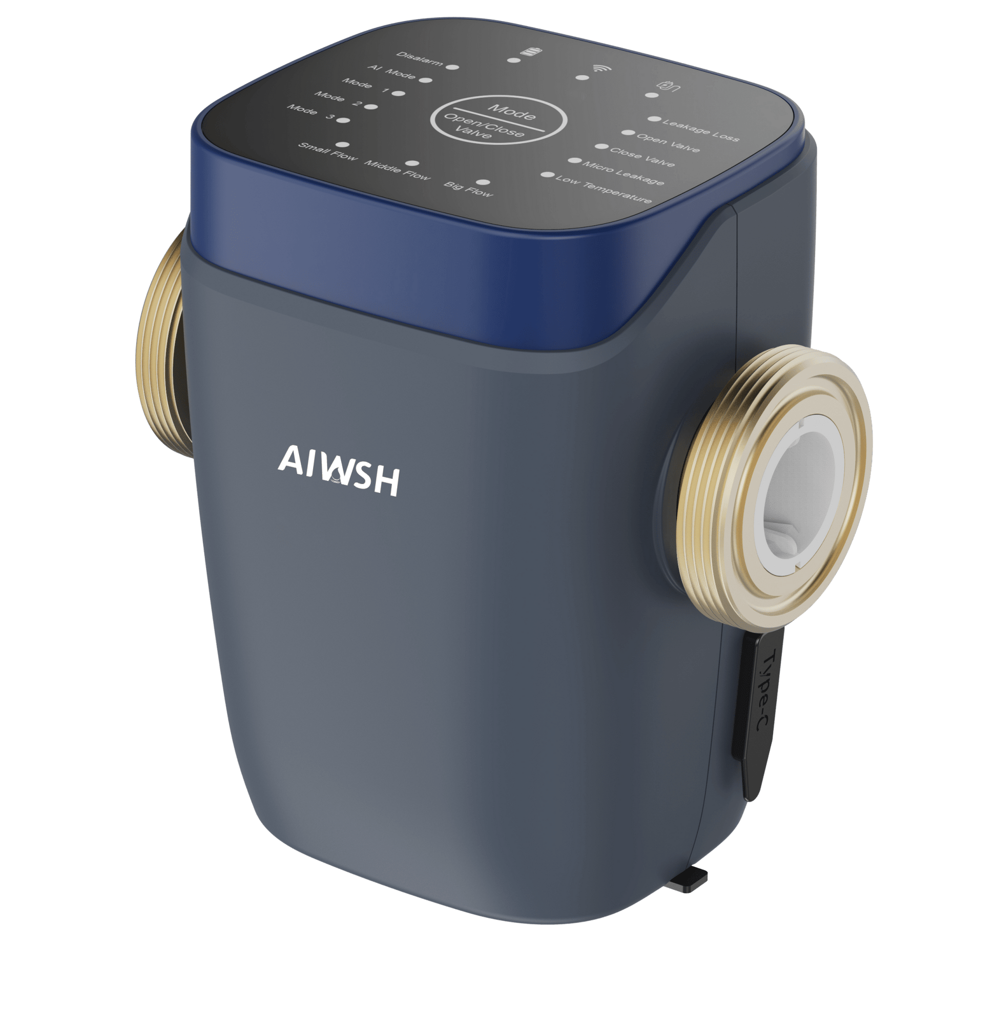 AIWSH AWS - L10 Smart Single - Unit Water Leak Protector - Ultrasonic Flow Monitoring, WiFi & 433MHz Wireless Control Smart Home - AIWSH