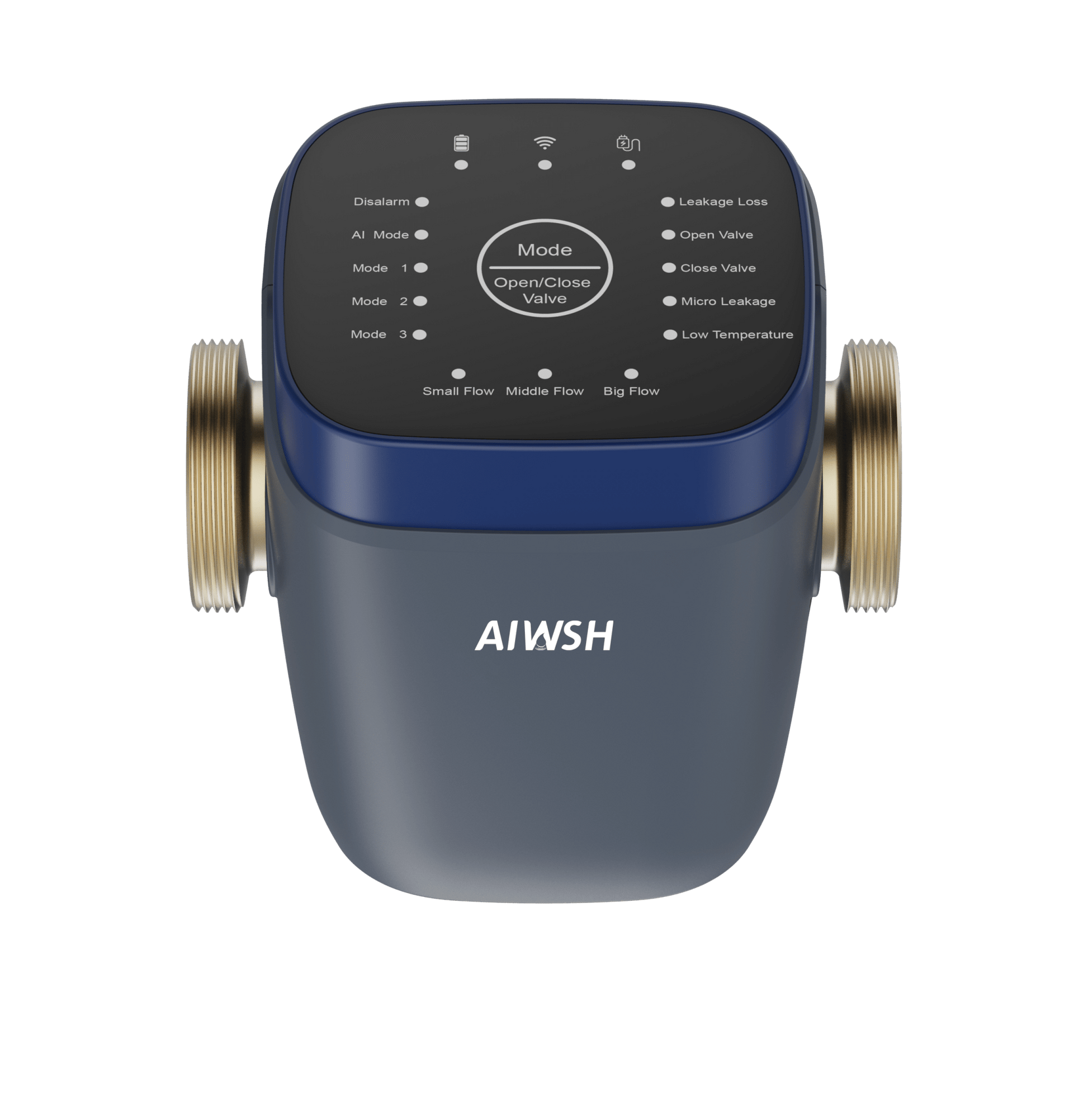 AIWSH AWS - L10 Smart Single - Unit Water Leak Protector - Ultrasonic Flow Monitoring, WiFi & 433MHz Wireless Control Smart Home - AIWSH