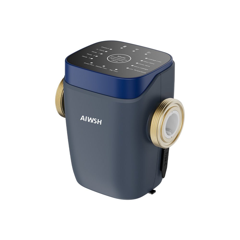 AIWSH AWS - L10 Smart Single - Unit Water Leak Protector - Ultrasonic Flow Monitoring, WiFi & 433MHz Wireless Control Smart Home - AIWSH