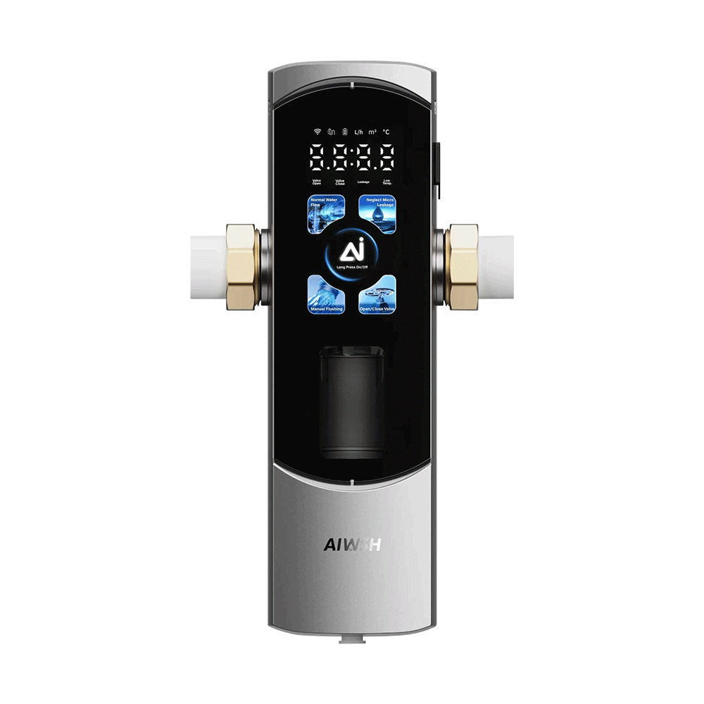 AIWSH AWS - LD02 AI Smart Leak Protection & Pre - Filter All - in - One Machine - Ultrasonic Monitoring, Bionic Filtration, Auto - Cleaning Smart Home - AIWSH