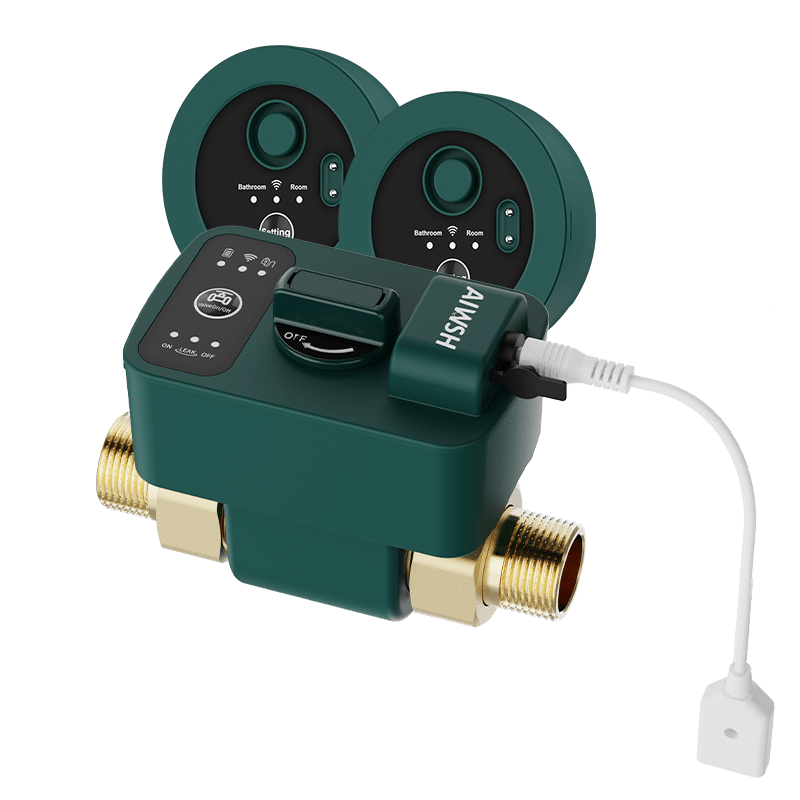 AIWSH AWS - Q20 Pro Smart Water Leak Detector & Automatic Shut - Off Valve with Real - Time Monitoring for Whole - Home Protection Smart Home - AIWSH