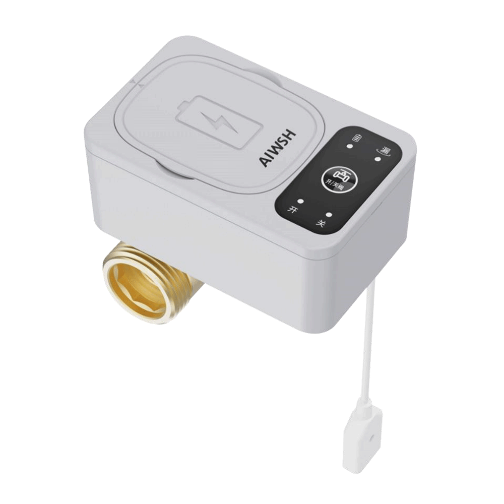 AIWSH AWS - Q30 - A Smart Water Leak Detector & Automatic Shut - Off Valve 1 - inch | Battery Powered, IP67 Rated Smart Home - AIWSH